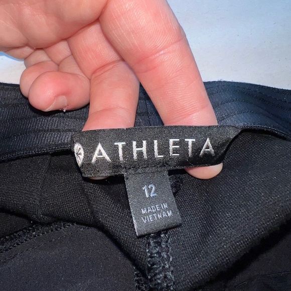 Athleta Black Sienna Cropped Skinny Pants Women's Size 12 - Picture 6 of 9